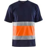 BLÅKLÄDER T-shirt 33871030 Cotton Navy Blue, Orange Size M