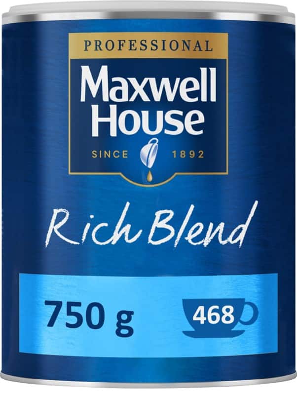 Maxwell House Instant Coffee Tin Rich Dark Refillable 750 g