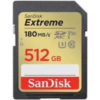 SanDisk Extreme SDXC Card 512 GB Black, Gold