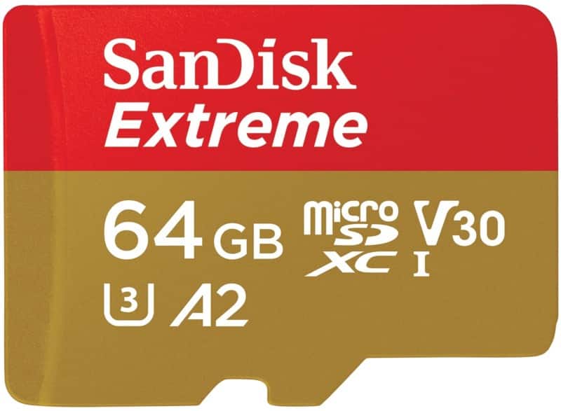 SanDisk Extreme MicroSDXC Card 64 GB Gold, Red