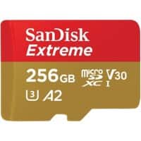 SanDisk Extreme MicroSDXC Card 256 GB Gold, Red
