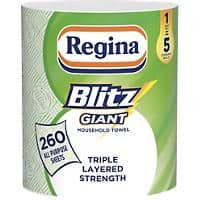 Regina Blitz Giant Kitchen Roll 3 Ply 421396 1 Roll of 260 Sheets