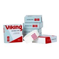 Viking Office Tape Invisible Transparent 19 mm (W) x 33 m (L) BOPP (Biaxially-Oriented Polypropylene) Film 33 m Pack of 6