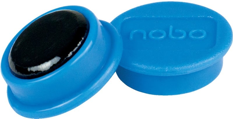 Nobo Whiteboard Magnets Blue 0.1 kg Bearing Capacity 13 mm Pack of 10