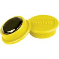 Nobo Whiteboard Magnets Yellow 0.1 kg Bearing Capacity 13 mm Pack of 10