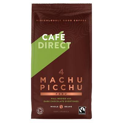 Café Direct Machu Picchu Ground Coffee Beans Dark Chocolate Undertones Arabica 200 g