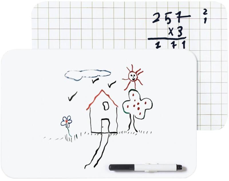 Bi-Office Schoolmate Whiteboard Melamine Double Sided 30 (W) x 21 (H) cm Pack of 30