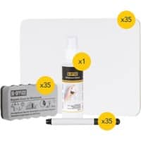 Bi-Office Schoolmate Whiteboard Set Non Magnetic Melamine Double 30 (W) x 21 (H) cm