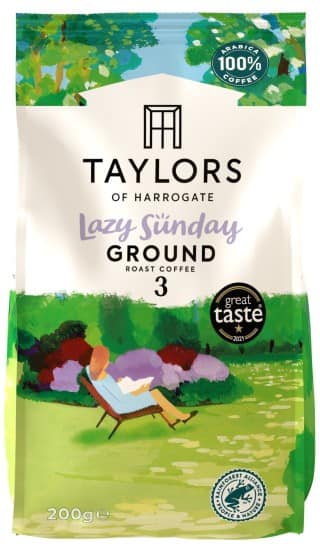 Taylors of Harrogate Lazy Sunday Ground Coffee Beans Citrus and Chocolate Arabica 200 g