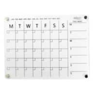 Deflecto Weekly Wall Planner Magnetic Magnetic 42 (W) x 29.7 (H) cm Plastic Transparent