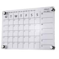 Deflecto Wall Planner Non Magnetic Wall mountable 42 (W) x 29.7 (H) cm Plastic Transparent