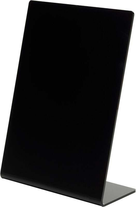Deflecto Sign Holder A5 Portrait 1 Countertop Rectangle 15 (W) x 6.7 (D) x 21.1 (H) cm Black
