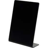 Deflecto Sign Holder A6 Portrait 1 Countertop Rectangle 10.5 (W) x 4 (D) x 15 (H) cm Black