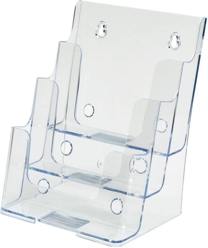 Deflecto Literature Display A5 Portrait 3 17.4 (W) x 12 (D) x 22.2 (H) cm Transparent