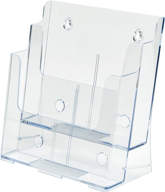 Deflecto Literature Display A4 Portrait 2 24.4 (W) x 12.2 (D) x 25.9 (H) cm Transparent