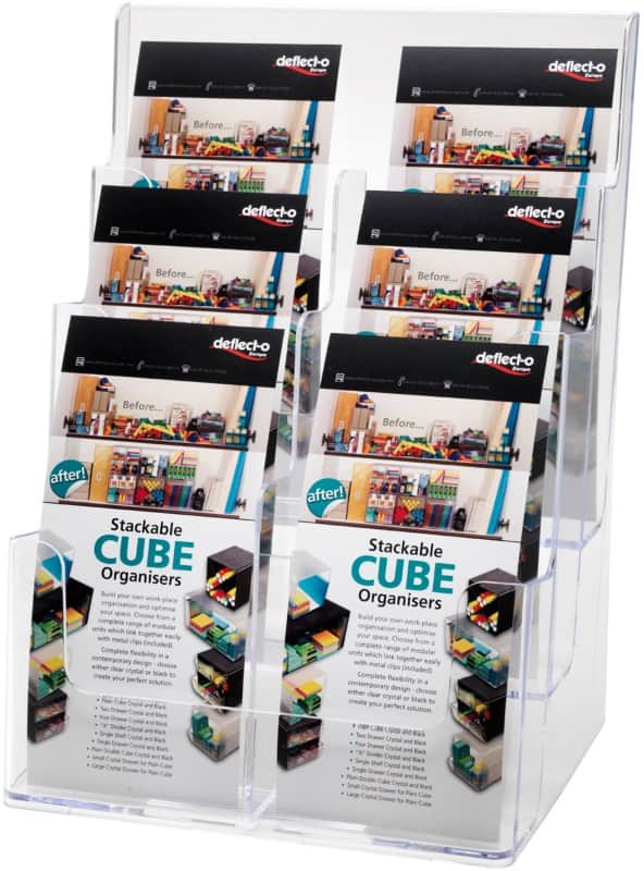 Deflecto Literature Display DL 3 24.5 (W) x 19.5 (D) x 32.2 (H) cm Transparent