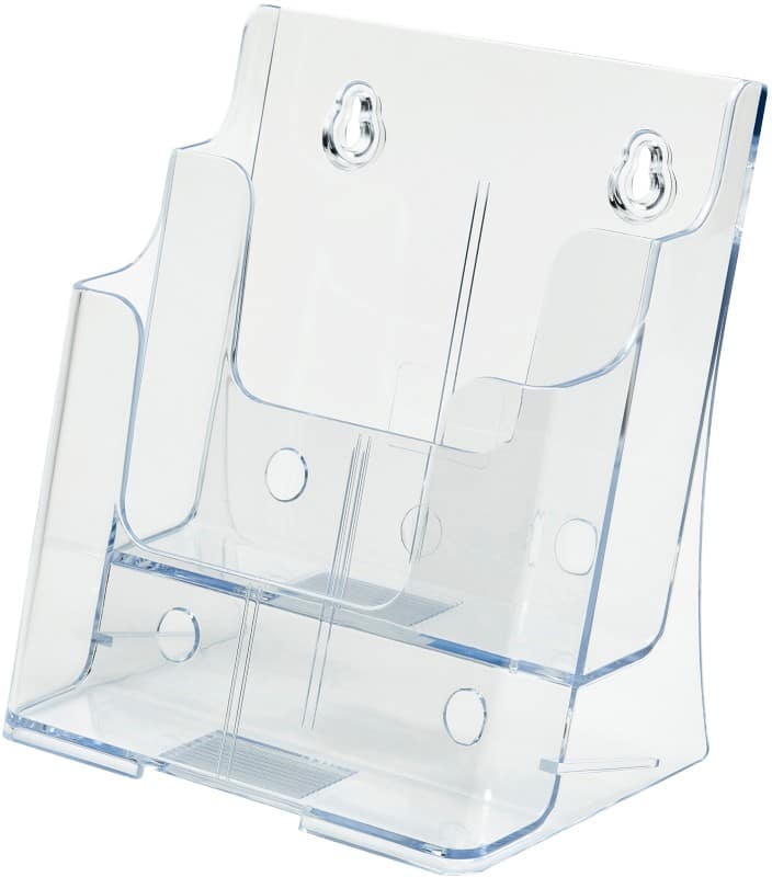 Deflecto Literature Display A5 Portrait 2 17.2 (W) x 11.7 (D) x 19.3 (H) cm Transparent