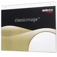 Deflecto Sign Holder A3 Landscape 1 Wall Mounted Rectangle 42 (W) x 0.7 (D) x 33 (H) cm Transparent