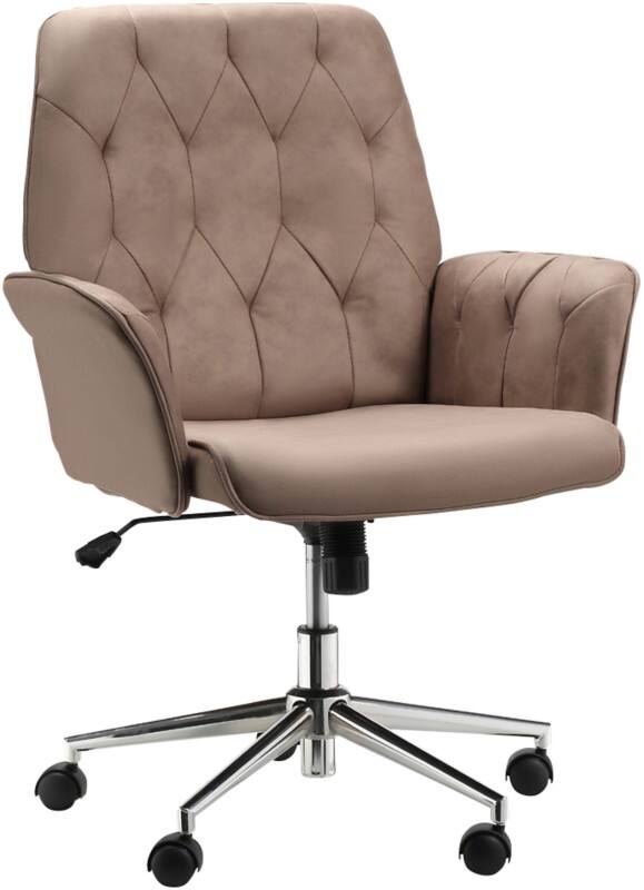 Vinsetto Office Chair Basic Tilt Fixed Armrest Brown 120 kg 921-103V71CF 690 x 660 x 970 mm