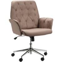 Vinsetto Office Chair Basic Tilt Fixed Armrest Height Adjustable Brown 120 kg 921-103V71CF 690 (W) x 660 (D) x 970 (H) mm