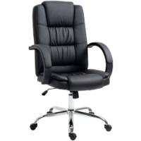 Vinsetto Office Chair Basic Tilt Fixed Armrest Height Adjustable Black 120 kg 921-137V70BK 730 (W) x 640 (D) x 1,240 (H) mm