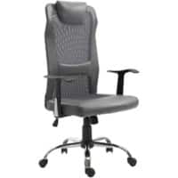 Vinsetto Office Chair Basic Tilt 2D Armrest Height Adjustable Grey 120 kg 921-141V71GY 730 (W) x 660 (D) x 1,180 (H) mm