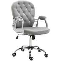 Vinsetto Office Chair Basic Tilt Fixed Armrest Height Adjustable Grey 120 kg 921-169V71GY 605 (W) x 595 (D) x 1,030 (H) mm