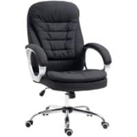 Vinsetto Office Chair Basic Tilt Fixed Armrest Height Adjustable Black 120 kg 921-170V71BK 750 (W) x 640 (D) x 1,110 (H) mm