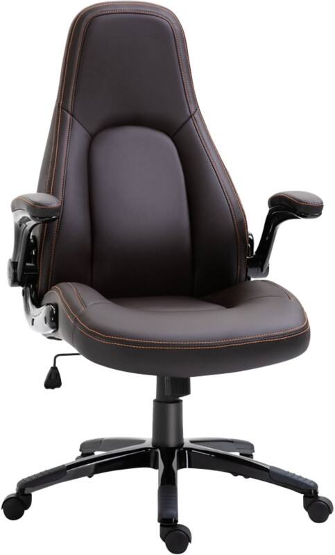Vinsetto Office Chair Basic Tilt 2D Armrest Brown 120 kg 921-192V71DR 630 x 640 x 1,270 mm