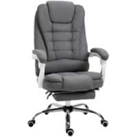 Vinsetto Office Chair Basic Tilt Fixed Armrest Height Adjustable Grey 120 kg 921-223V71GY 700 (W) x 650 (D) x 1,180 (H) mm