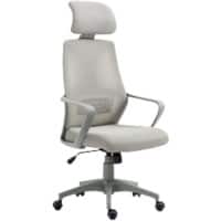 Vinsetto Office Chair Basic Tilt Fixed Armrest Grey 120 kg 921-225V70GY 580 x 640 x 1,260 mm