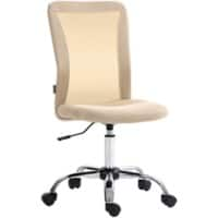 Vinsetto Office Chair Height Adjustable Beige 120 kg 921-226V70BG 580 (W) x 430 (D) x 1,000 (H) mm