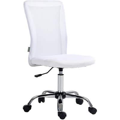 Vinsetto Office Chair Height Adjustable White 120 kg 921-226V70WT 580 (W) x 430 (D) x 1,000 (H) mm
