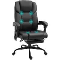Vinsetto Office Chair Basic Tilt Fixed Armrest Height Adjustable Black 120 kg 921-275V70BK 750 (W) x 660 (D) x 1,220 (H) mm