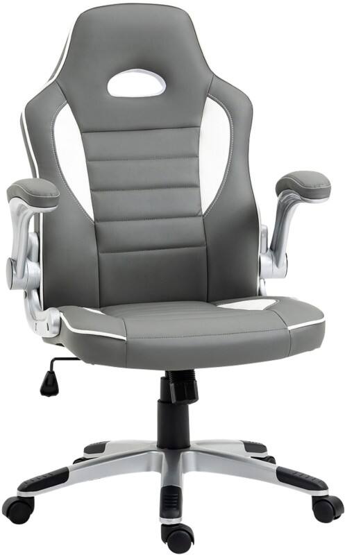 Vinsetto Office Chair Basic Tilt 2D Armrest Grey 120 kg 921-285V71GY 690 x 650 x 1,220 mm