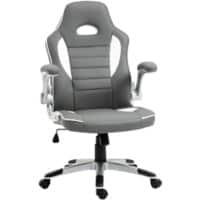 Vinsetto Office Chair Basic Tilt 2D Armrest Height Adjustable Grey 120 kg 921-285V71GY 690 (W) x 650 (D) x 1,220 (H) mm