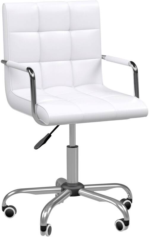 Vinsetto Office Chair Basic Tilt Fixed Armrest White 120 kg 921-303V70WT 540 x 525 x 990 mm