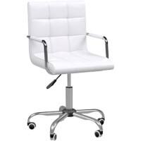 Vinsetto Office Chair Basic Tilt Fixed Armrest Height Adjustable White 120 kg 921-303V70WT 540 (W) x 525 (D) x 990 (H) mm