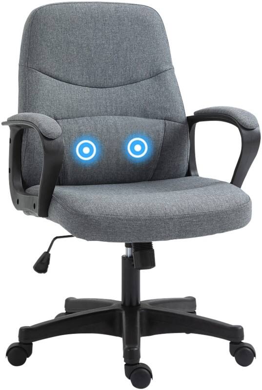 Vinsetto Office Chair Basic Tilt Fixed Armrest Grey 113.4 kg 921-325V71GY 630 x 590 x 1,010 mm