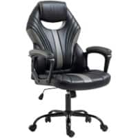 Vinsetto Office Chair Basic Tilt Fixed Armrest Height Adjustable Black 120 kg 921-392V71BK 680 (W) x 630 (D) x 1,130 (H) mm