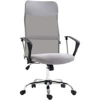 HOMCOM Office Chair Basic Tilt Fixed Armrest Height Adjustable Grey 120 kg 921-394V70LG 650 (W) x 630 (D) x 1,190 (H) mm
