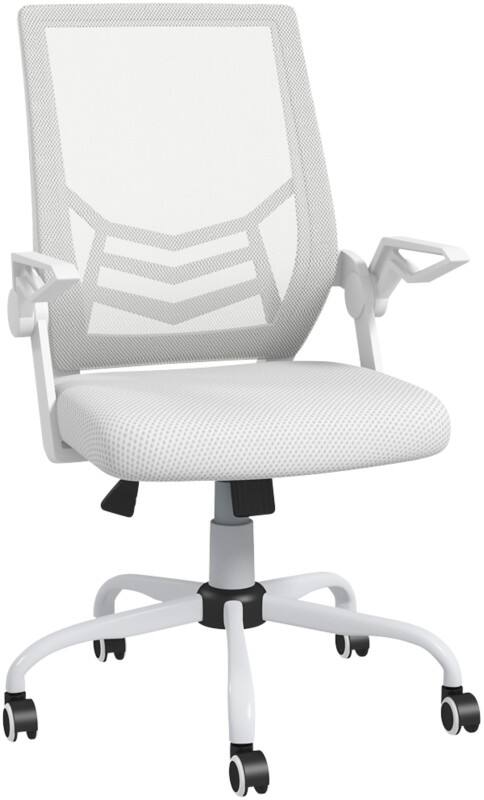 Vinsetto Office Chair Basic Tilt 2D Armrest White 120 kg 921-547V70WT 550 x 625 x 1,040 mm