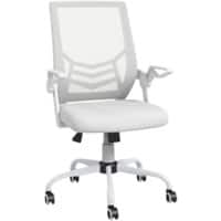 Vinsetto Office Chair Basic Tilt 2D Armrest Height Adjustable White 120 kg 921-547V70WT 550 (W) x 625 (D) x 1,040 (H) mm