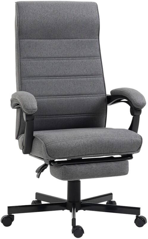 Vinsetto Office Chair Basic Tilt Fixed Armrest Grey 120 kg 921-610V70GY 670 x 680 x 1,140 mm