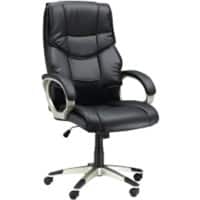 HOMCOM Office Chair Basic Tilt Fixed Armrest Height Adjustable Black 120 kg 921-617V70BK 730 (W) x 680 (D) x 1,240 (H) mm
