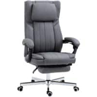 HOMCOM Office Chair Basic Tilt Fixed Armrest Height Adjustable Grey 120 kg 921-627V70CG 610 (W) x 650 (D) x 1,130 (H) mm