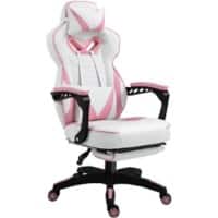 Vinsetto Gaming Chair Fixed Armrest PU (Polyurethane) Leather, PVC (Polyvinyl Chloride) Leather Pink 921-237V71PK