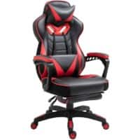 Vinsetto Gaming Chair Fixed Armrest PU (Polyurethane) Leather, PVC (Polyvinyl Chloride) Leather Red 921-237V71RD