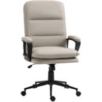 Vinsetto Office Chair Basic Tilt Fixed Armrest Height Adjustable Grey 120 kg 921-665V70LG 690 (W) x 640 (D) x 1,180 (H) mm