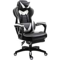 Vinsetto Gaming Chair 921-237V71WT Polyurethane Leather, Polyvinyl Chloride Leather 550 mm Fixed Armrest